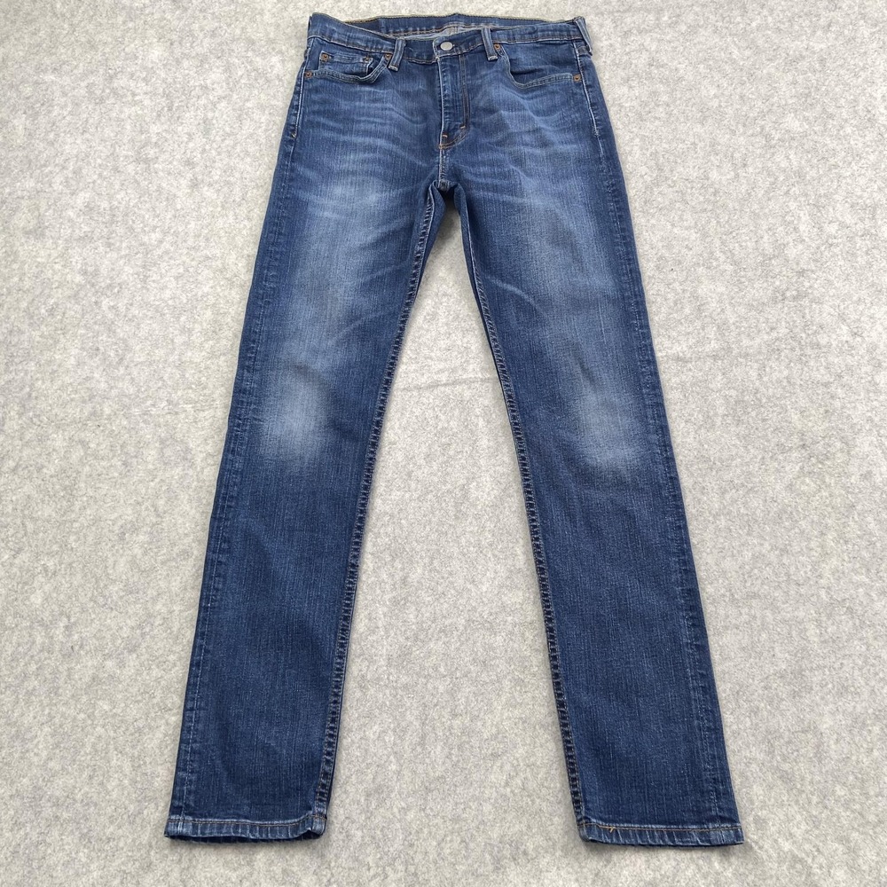 Levis 510 Jeans Mens 32x32 (30x30) Blue Medium Wash Skinny Slim Stretch Denim